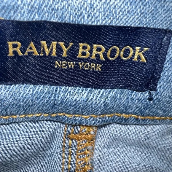 Ramy Brook High Rise Patchwork denim skirt- Blue and Light Blue - Picture 4 of 4